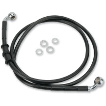 Extended Length Black Vinyl Brake Line Kit — 122 cm (48-1/8"), Oversize +10.2 cm (4"), without ABS
