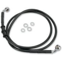 Extended Length Black Vinyl Brake Line Kit — 122 cm (48-1/8"), Oversize +10.2 cm (4"), without ABS