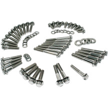 12-Point External Primary/Transmission Engine Fastener Kit — 12-Point, Stainless Steel, Silver