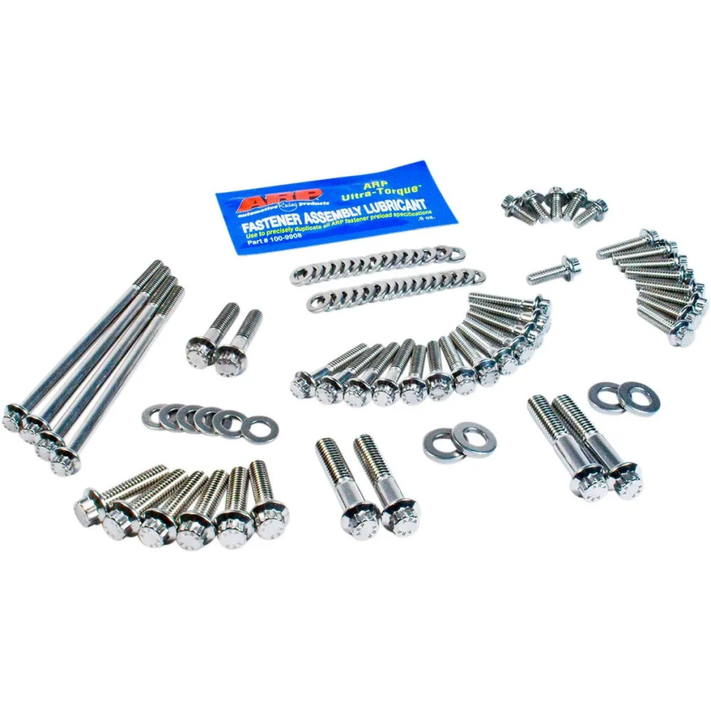 Dress-Up 12-Point External Primary/Transmission Engine Fastener Kit — 12-point, External primary/transmission, Silver