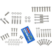 Dress-Up 12-Point External Primary/Transmission Engine Fastener Kit — Silver, excludes 2023 121" VVT models