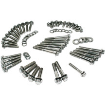 Dress-Up 12-Point External Primary/Transmission Engine Fastener Kit — Silver, excludes 2023 121" VVT models