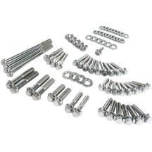 Dress-Up 12-Point External Primary/Transmission Engine Fastener Kit — Stainless steel, Silver