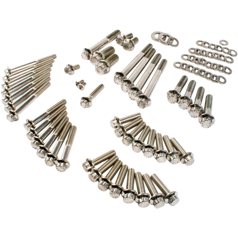12-Point External Engine Fastener Kit — Silver, Not for '23 models with 121" VVT motors