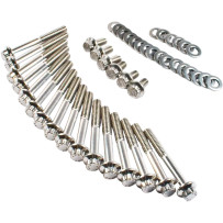 12-Point External Primary/Transmission Engine Fastener Kit — Silver