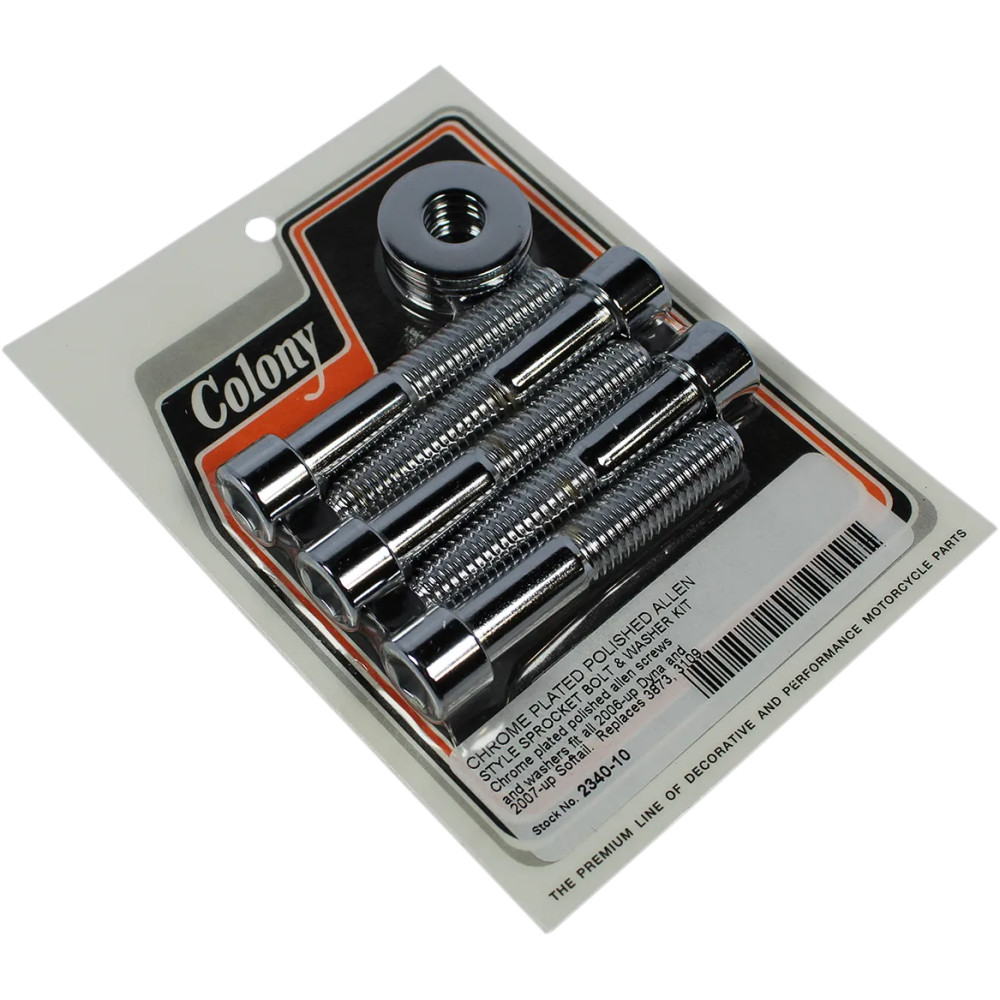 Bolt and Washer Kit — Sprocket, Silver