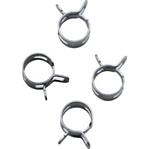Refill Clamp Kit for Fuel Line — 12 mm clamp diameter, 4 pack, silver