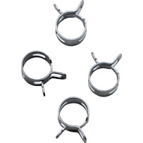 Refill Clamp Kit for Fuel Line — 12 mm clamp diameter, 4 pack, silver