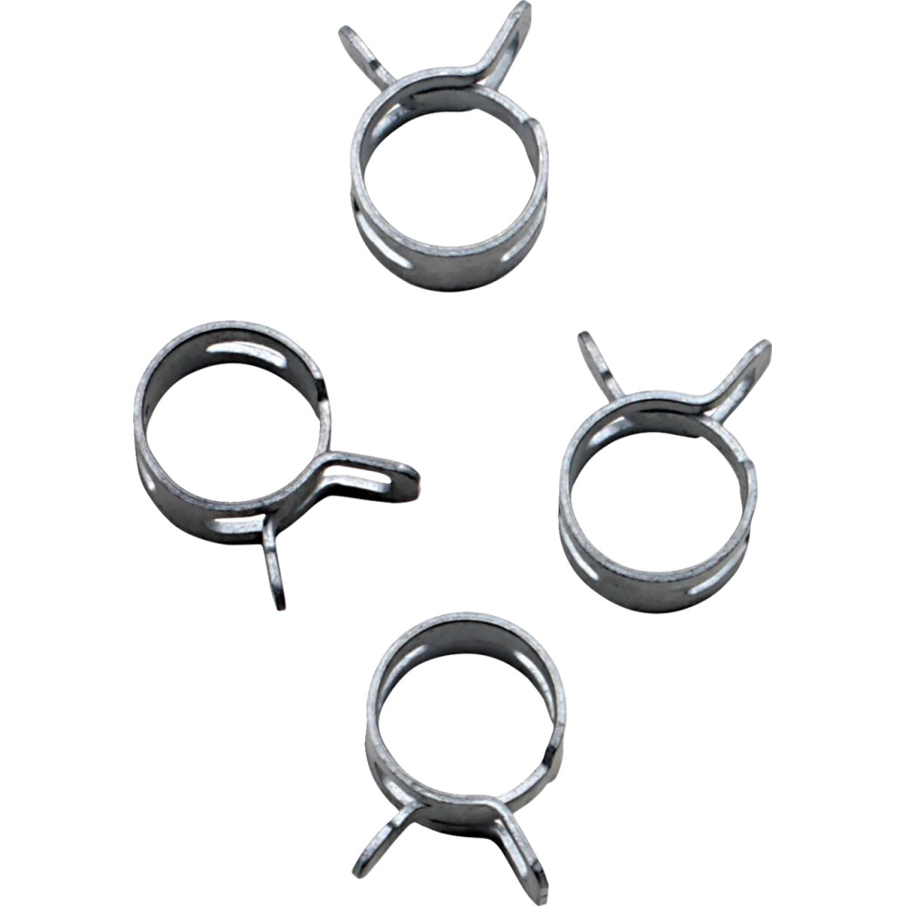Refill Clamp Kit for Fuel Line — 12 mm clamp diameter, 4 pack, silver