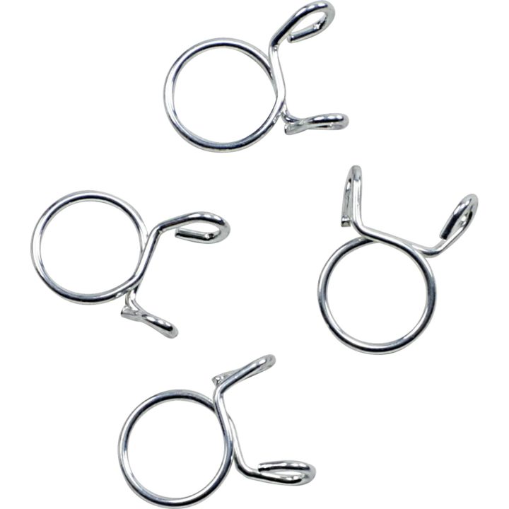 Kit de abrazaderas de relleno para línea de combustible — 14.3 mm (0.56 in), paquete de 4, Plateado
