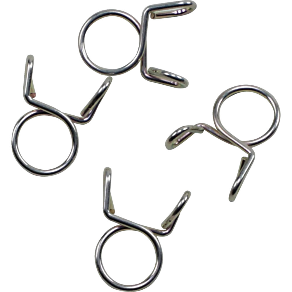 Refill Clamp Kit for Fuel Line — 9 mm clamping diameter, 4 pack, Silver