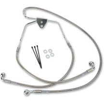 Extended Length Stainless Steel Brake Line Kit — Front, without ABS, 39 cm and 63.5 cm, Oversize +5.1 cm