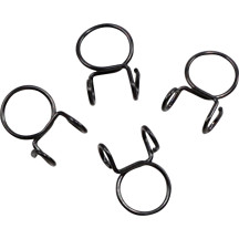 Refill Clamp Kit for Fuel Line — 10 mm (0.394 in) clamping diameter, 4 pack, black