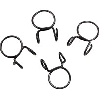 Refill Clamp Kit for Fuel Line — 10 mm (0.394 in) clamping diameter, 4 pack, black