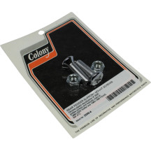 Rear Fender Support Mounting Screws/Nuts — 3/8-24 x 15/16 in, Chrome