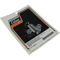 Rear Fender Support Mounting Screws/Nuts — 3/8-24 x 15/16 in, Chrome