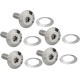 Floating Brake Rotor Hardware Kit — Silver, Polished, Not for '14-'18 CVO models