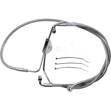 Extended Length Stainless Steel Brake Line Kit — Oversize +10.2 cm (4"), 39 cm & 68.5 cm, without ABS