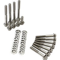 12-Point External Primary/Transmission Engine Fastener Kit — Silver, not for '23 models with 121" VVT motors