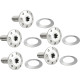 Holeshot Front Floating Brake Rotor Bolt Kit — Polished Silver, Spoke Mount