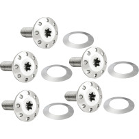 Holeshot Front Floating Brake Rotor Bolt Kit — Titanium, Polished Silver