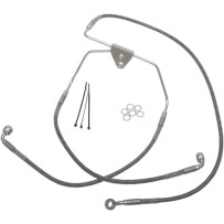 Extended Length Stainless Steel Brake Line Kit — Oversize +15.2 cm, 39 cm / 73.5 cm, front, without ABS