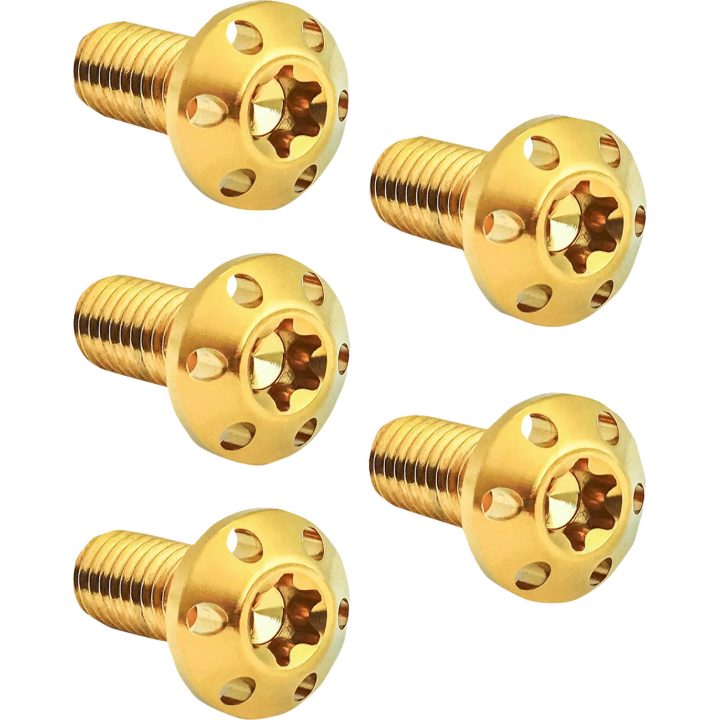Holeshot Brake Rotor Bolt Kit — 3/8-16, 25.4 mm (1"), Gold