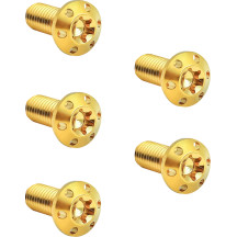 Holeshot Brake Rotor Bolt Kit — 5/16-18, 22.2 mm (7/8"), Titanium, Gold