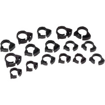 Abrazaderas de trinquete de nylon — 16 unidades, Negro
