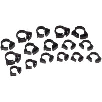 Abrazaderas de trinquete de nylon — 16 unidades, Negro
