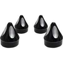 Head Bolt Covers — Head bolt fitment, Black anodized, 4 Pack