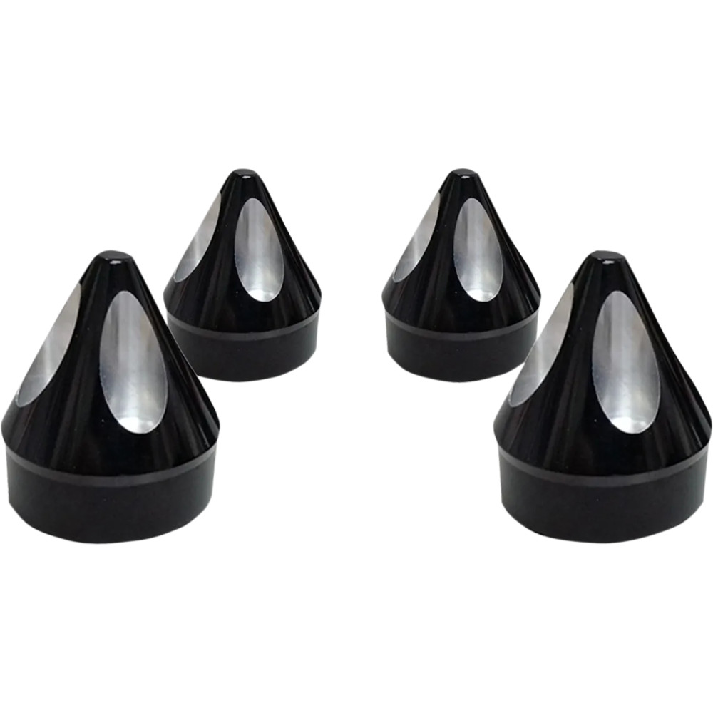 Head Bolt Covers — Head bolt fitment, Black anodized, 4 Pack