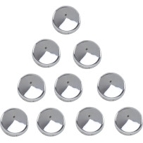 Kool Kaps — 1/4" bolt size, Chrome, 10 pack
