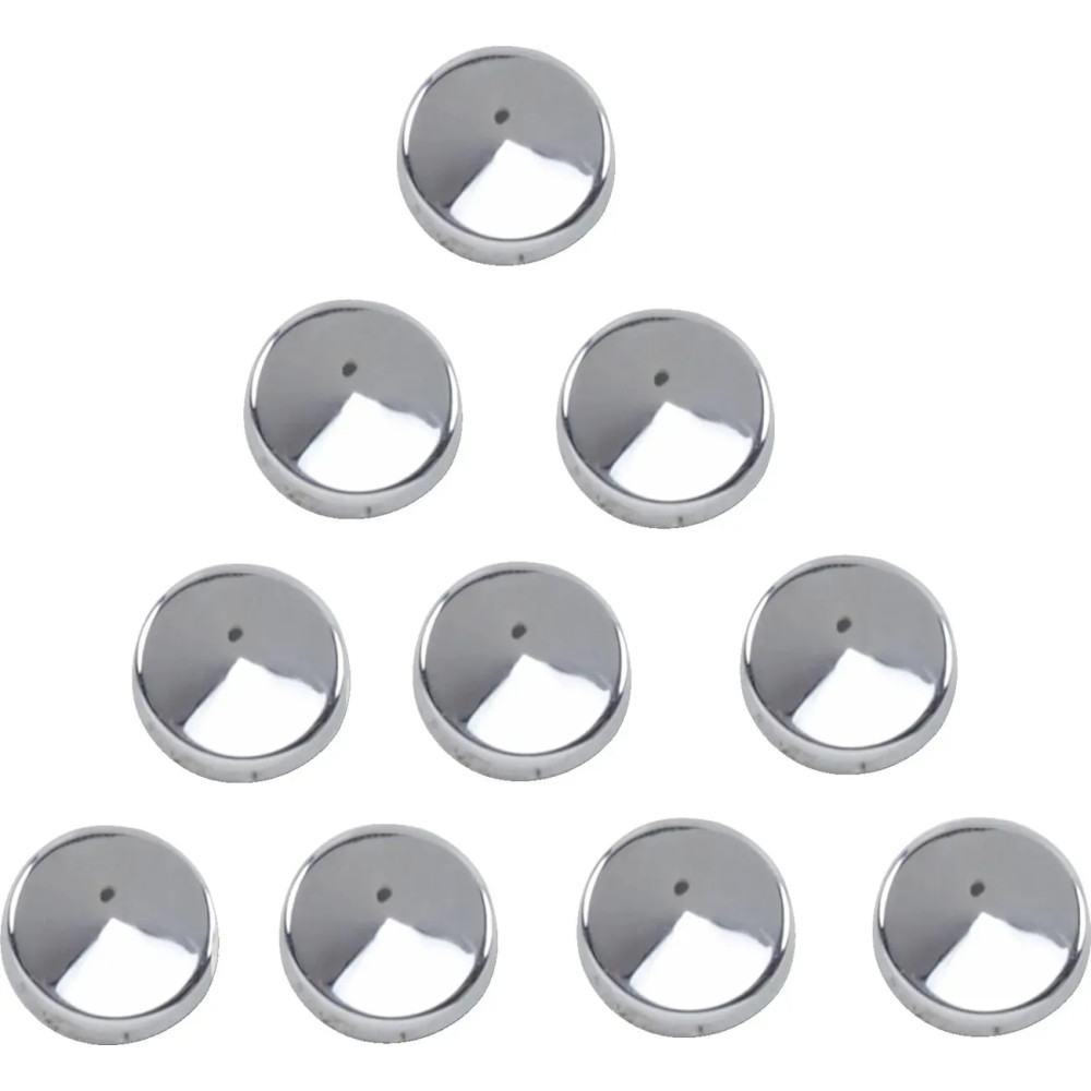 Kool Kaps — 1/4" bolt size, Chrome, 10 pack