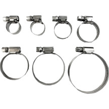 Embossed Stainless Steel Hose Clamps — 8 mm - 16 mm, 10 pack