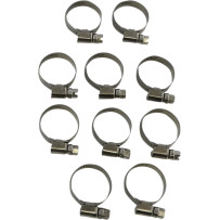 Embossed Stainless Steel Hose Clamps — 16–27 mm (5/8"–1-1/16"), Silver