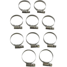 Embossed Stainless Steel Hose Clamps — 20 mm–32 mm (3/4"–1-1/4"), Silver