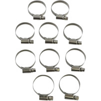 Embossed Stainless Steel Hose Clamps — 20 mm–32 mm (3/4"–1-1/4"), Silver