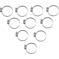 Embossed Stainless Steel Hose Clamps — 32 mm–50 mm, 10 Pack