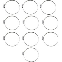 Embossed Stainless Steel Hose Clamps — 80 mm–100 mm, Silver