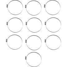 Abrazaderas de manguera estampadas de acero inoxidable — 100–120 mm, plateado
