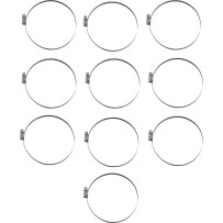 Embossed Stainless Steel Hose Clamps — 100–120 mm, Silver