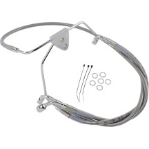 Extended Length Stainless Steel Brake Line Kit — 40.5 cm, 78.5 cm, Oversize +10.2 cm, Silver