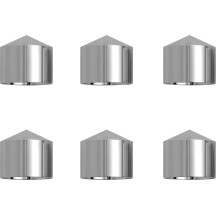 Tapas para pernos Rocker Box — Paquete de 6, Cromo, para motores Twin Cam
