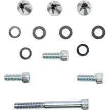 Kits de tapas para tornillos de parabrisas — Cromo, Plateado