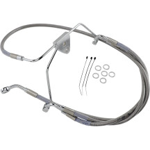 Extended Length Stainless Steel Brake Line Kit — Oversize +20.3 cm (8"), 40.5 cm (16"), 88.5 cm (34-7/8")