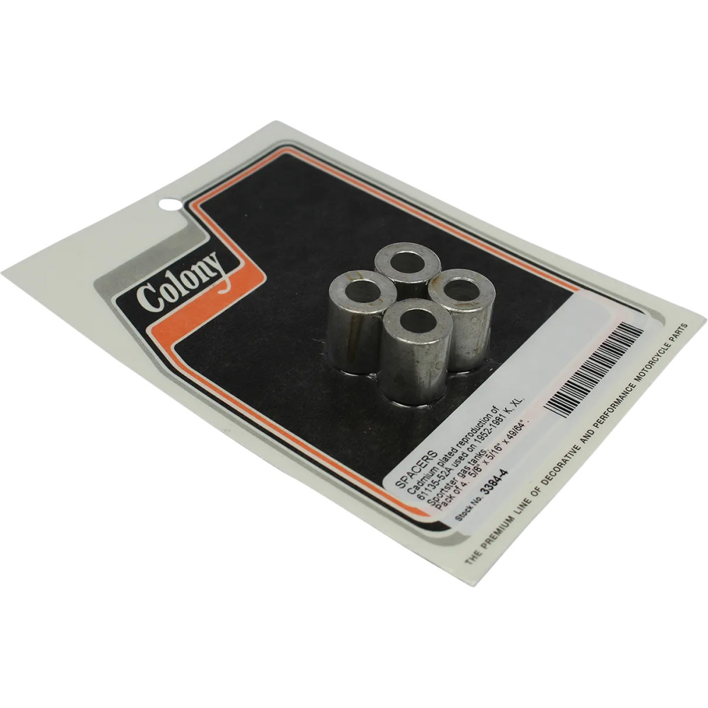 OEM Replacement Restoration Spacers — Gas tank, 4-pack, cadmium-plated