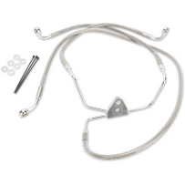 Extended Length Stainless Steel Brake Line Kit — 40.5 cm (16"), 93.5 cm (36-7/8"), Oversize +25.4 cm (10"), Silver