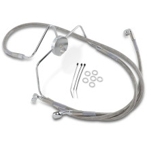 Extended Length Stainless Steel Brake Line Kit — Oversize +10.2 cm (4"), 40.5 cm (16"), 75 cm (29-1/2"), Front