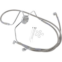 Extended Length Stainless Steel Brake Line Kit — Oversize +10.2 cm (4"), 40.5 cm (16"), 75 cm (29-1/2"), Front